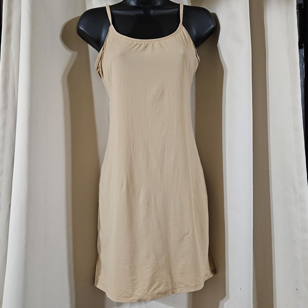SKIMS Fits Everybody Slip Dress‎ Beige Nude Womens Size Large Short Shapewear